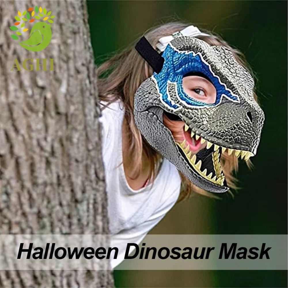BLAZELINK Halloween Dinosaur Mask, Cosplay Props Hard Plastic Dinosaur ...