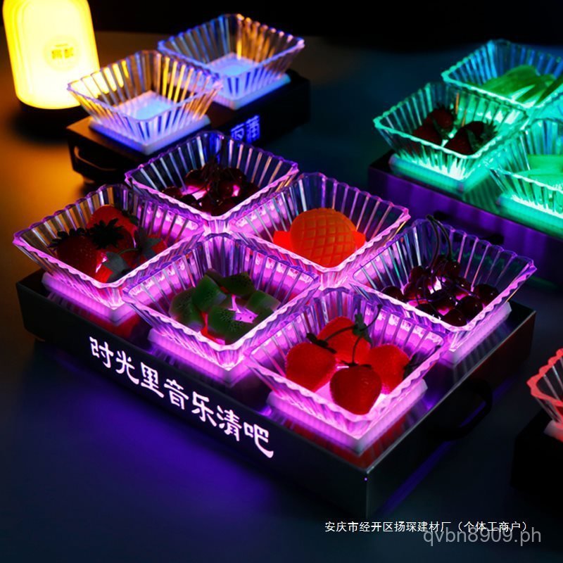 Stainless Steel led Bar fruit plate, glowing creative fruit plate ...
