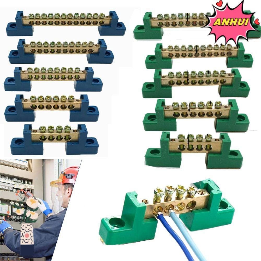 ANHUI Copper Screw Terminal Block Brass Strip Protection Wiring ...