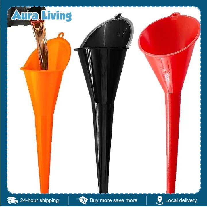 Car Refueling Longer Funnel Anti-splash Plastic Auto Long Mouth Oil ...