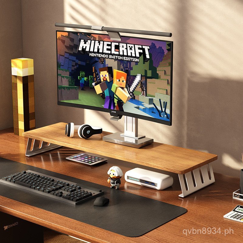 Computer monitor desktop stand, desk height extender, extended support ...