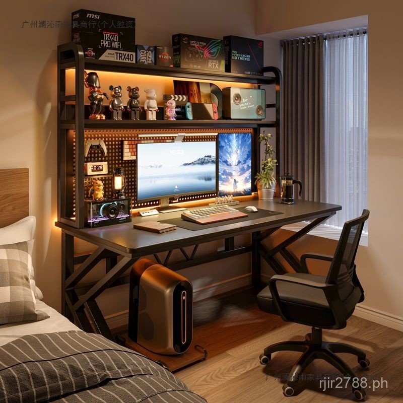 Integrated Bookshelf Desk Board Table Chair Study Table Bedroom Hole ...
