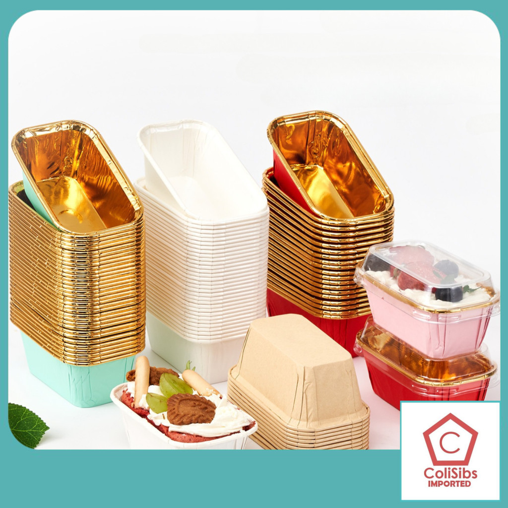 50pc Rectangle Cupcake liner *CC LINER REC* High Temperature Resistant ...