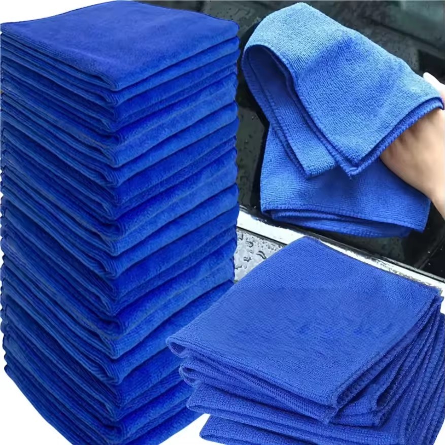 Soft Microfibre Auto Washing Cloth - Car Window Drying Cleaning Towels ...
