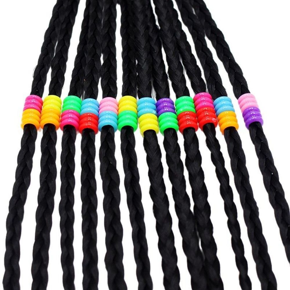 JENNIFERDZ Children Wig Braids, Cute Elasticity Kids Braided Hair Rope ...