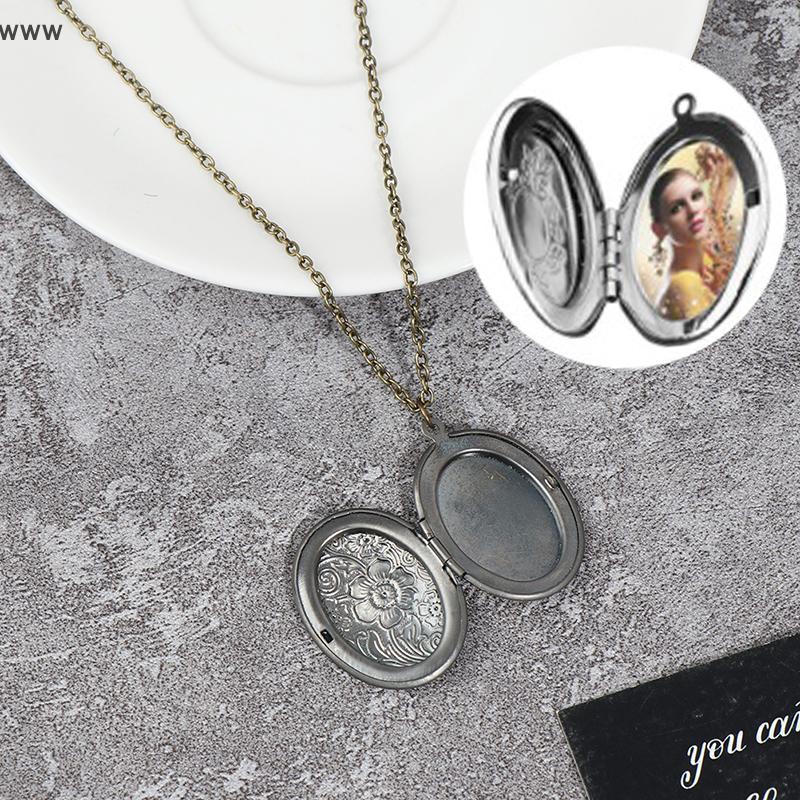 ooo Carved Flower Stripe Locket Pendant Necklace Vintage Brass Opening ...