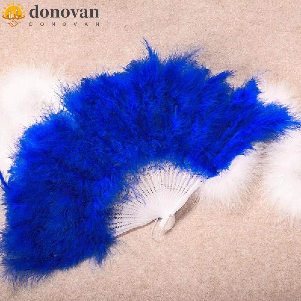 DONOVAN Hand Fan, 6 Colors Soft Bride Feather Fan, Elegant Party ...