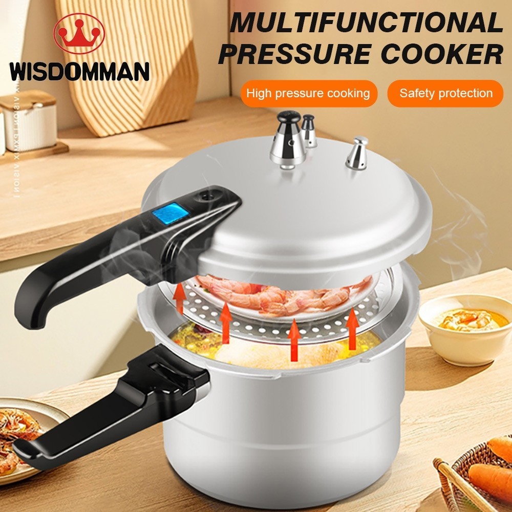 WISDOMMAN Pressure Cooker Small Size Vacuum Pressure Cooker Aluminum ...