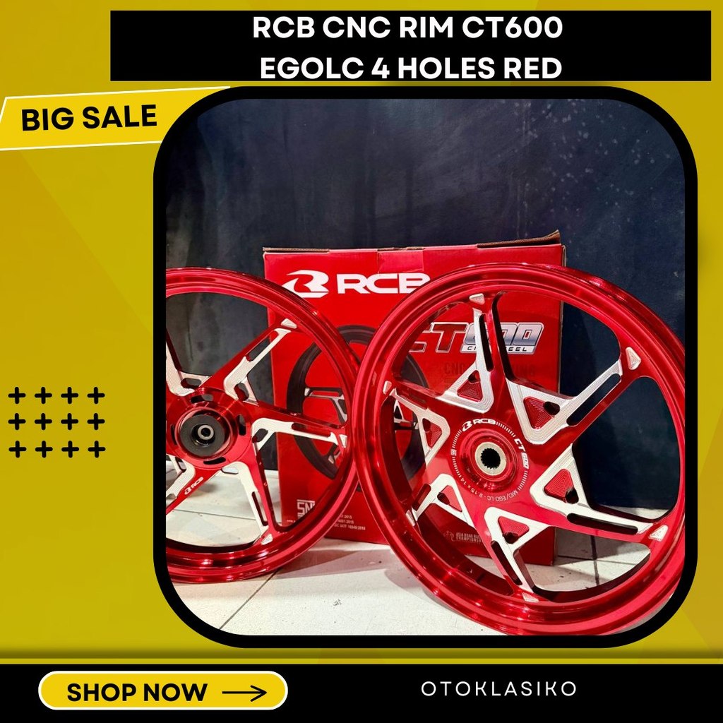 Racing Boy (RCB) CT600 CNC Mags for Yamaha Mio i125 - Premium Red ...