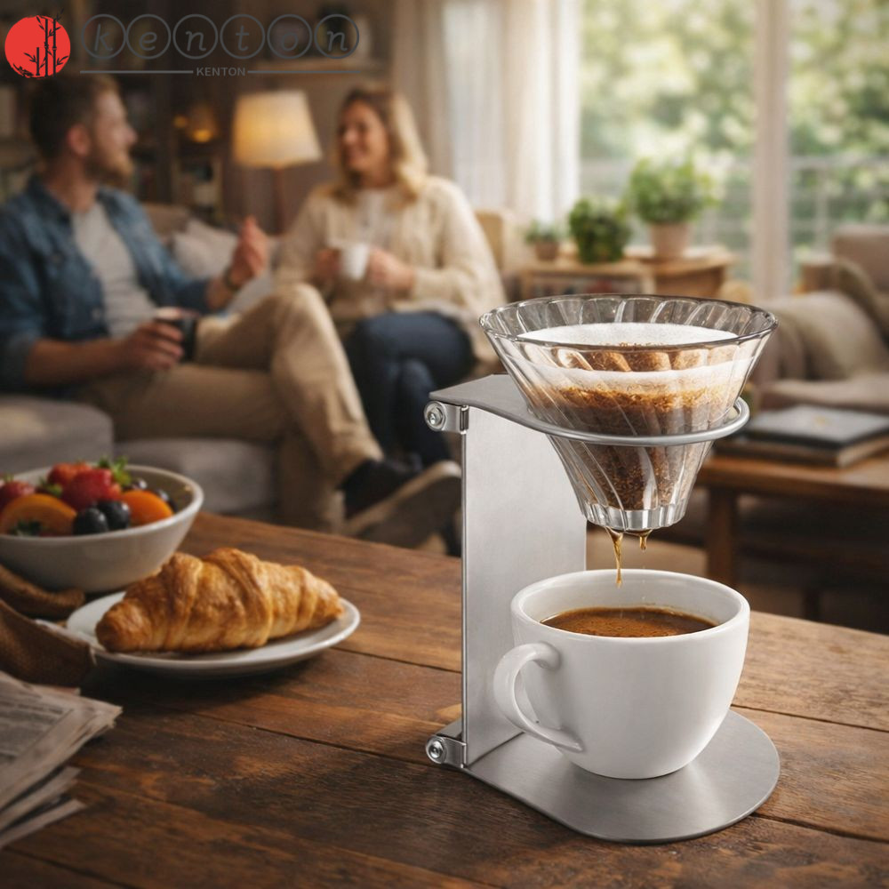 KENTON Coffee Drip Stand, Stainless Steel Folding Pour Over Stand ...
