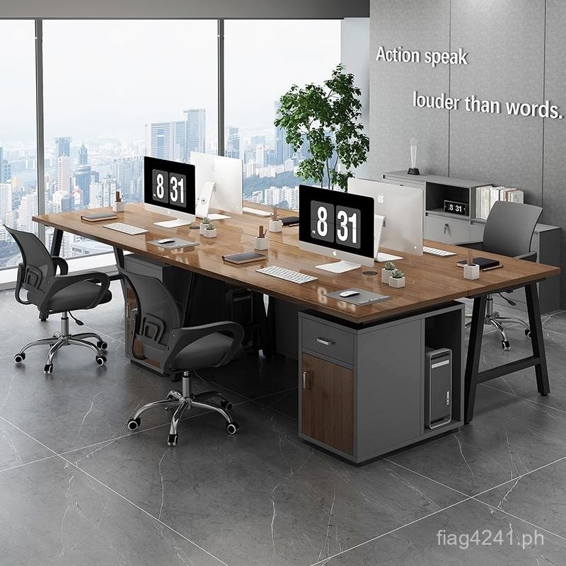 Combined Desktop Computer Desk Four-Person Boss Desk Office Desk and ...