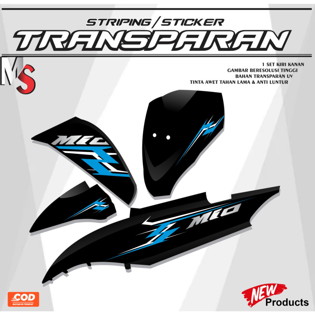 Transparent/ Sticker Mio J List V4 MS03 Simple Striping Mio GT ...