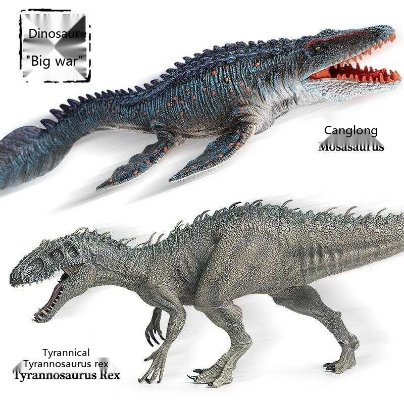 Jurassic Dinosaur Toy Tyrannosaurus Rex Model Velociraptor Bull Dragon ...