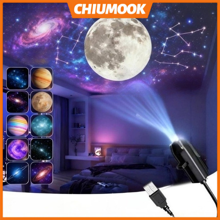Bedroom & Nursery Sleep Aid & Calming Ambiance Galaxy Projector Night ...