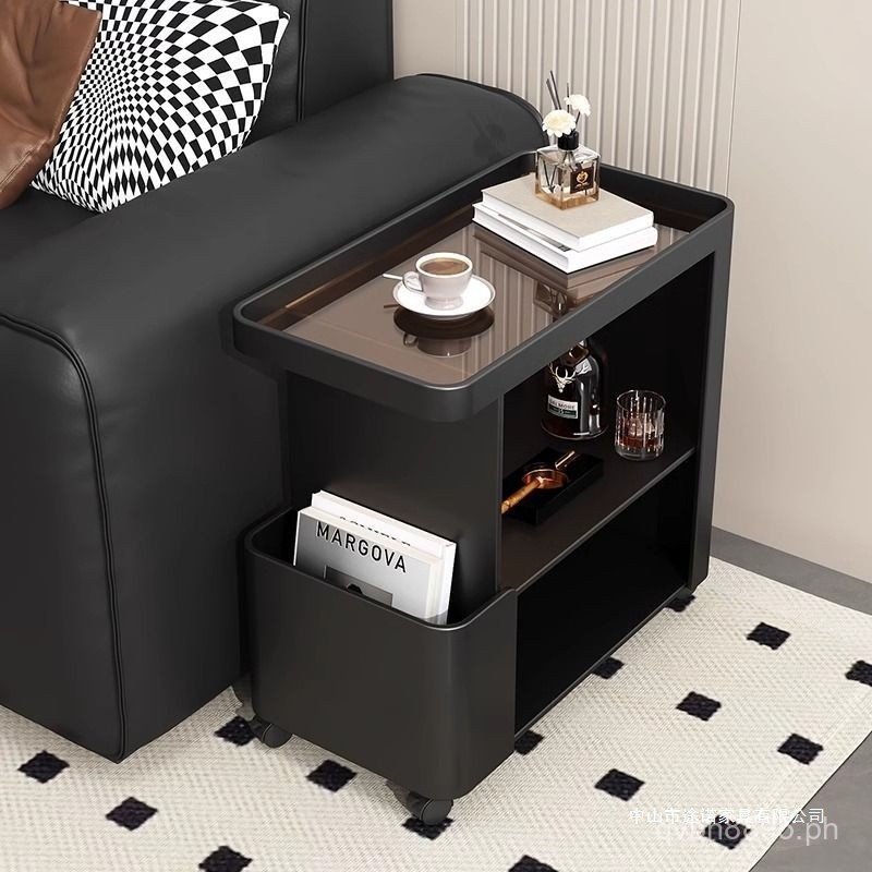 Light Luxury Small Trolley Modern Mobile Home Coffee Table Living Room ...