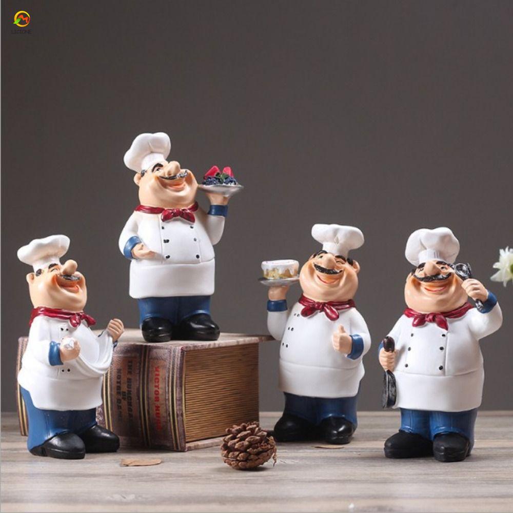 ECHOG Rustic Bakery Chef Resin Statue, Handicraft Simulated Farmhouse ...
