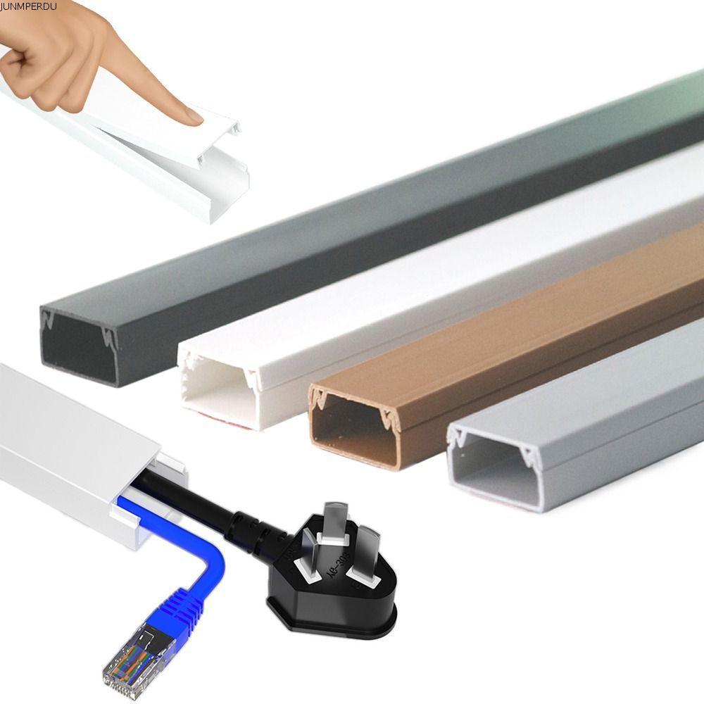 JUNMPERRD Wire Conduit, Rectangle Self-Adhesive Cable Trunking, High ...