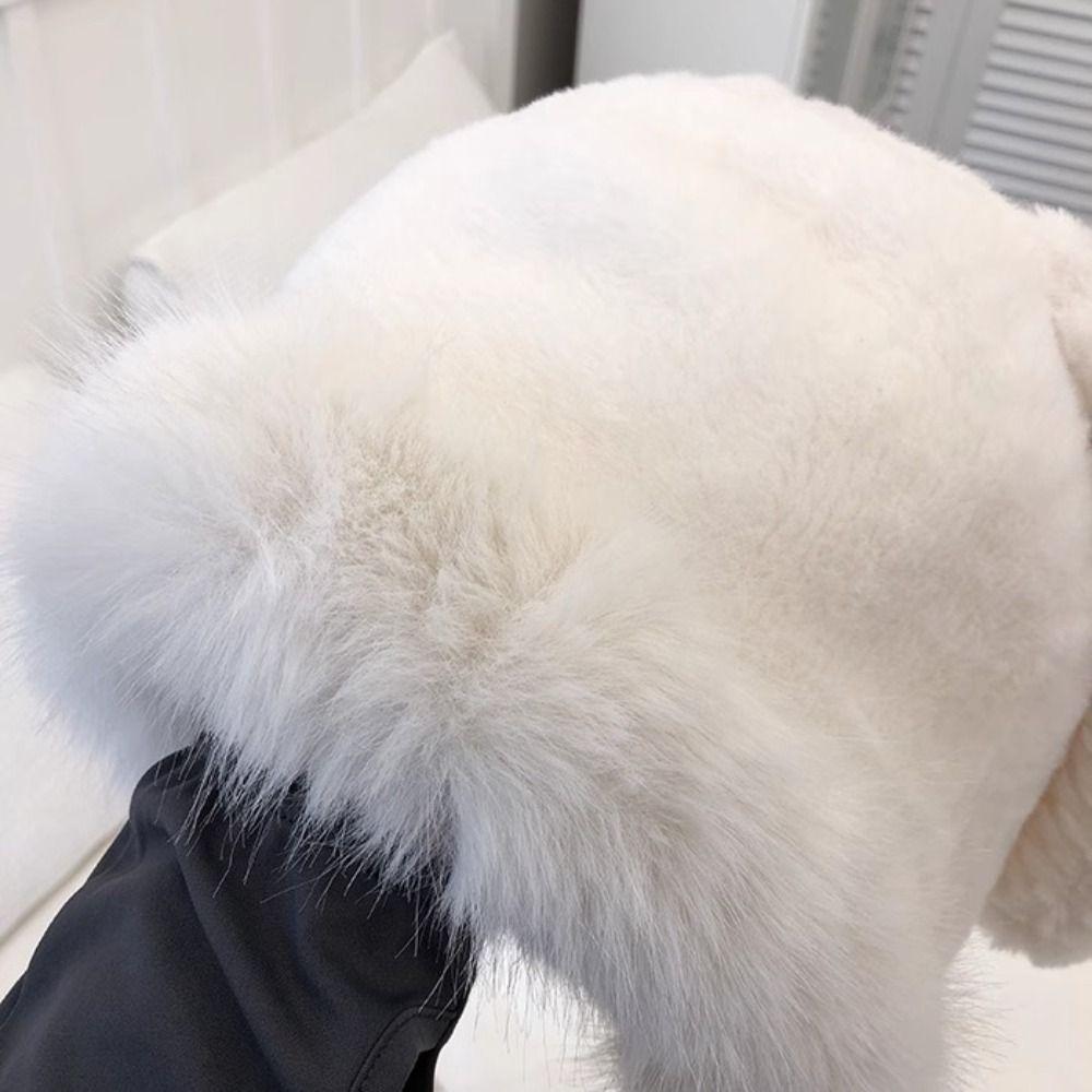 APPEAR Plush Ear Protection Hat, Wool Winter Big Rabbit Ears Hat, Soft ...
