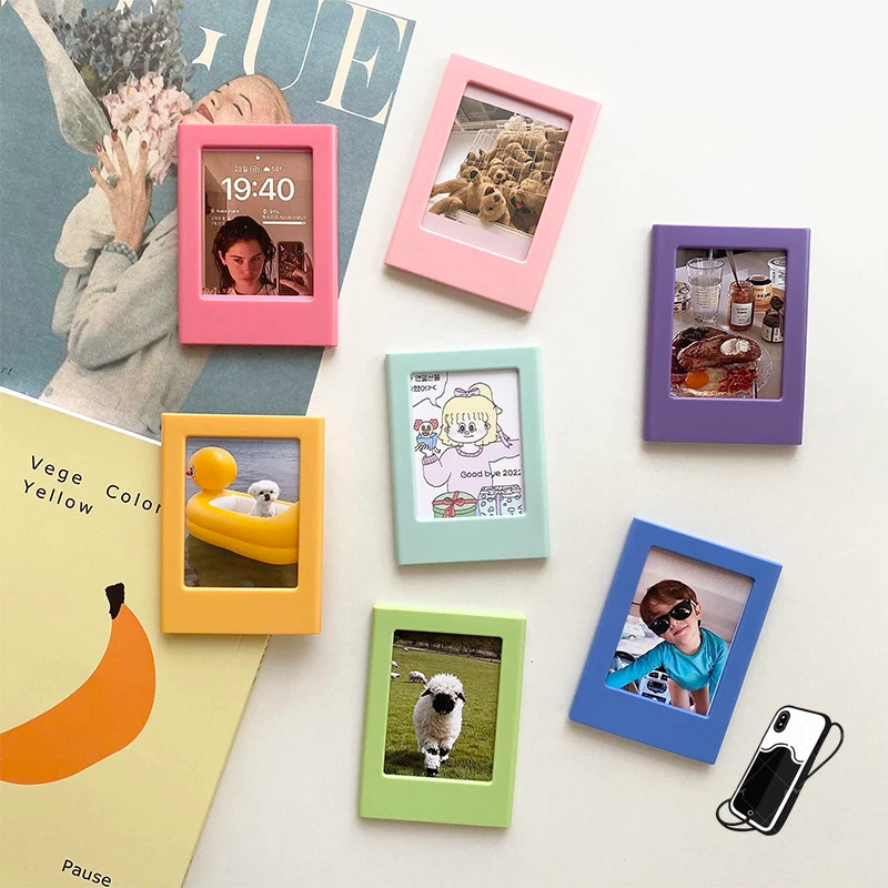 1/5pcs 3inch Magnetic Picture Frames Colorful Polaroid Photo Frame Mini ...