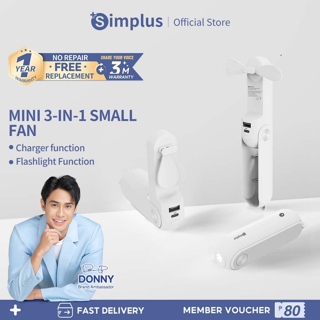 Simplus Fan Rechargeable Portable Handheld (Multi-function) | Shopee ...