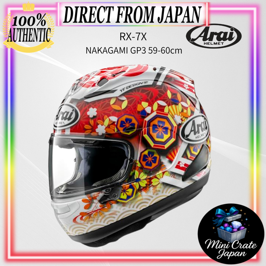 Arai RX-7X NAKAGAMI GP3 Full Face Helmet 59-60cm | Racing Spec