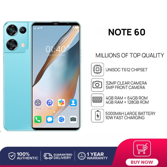 Note 60 16GB+512GB 5, 5-inch new original HD smartphone | Shopee ...