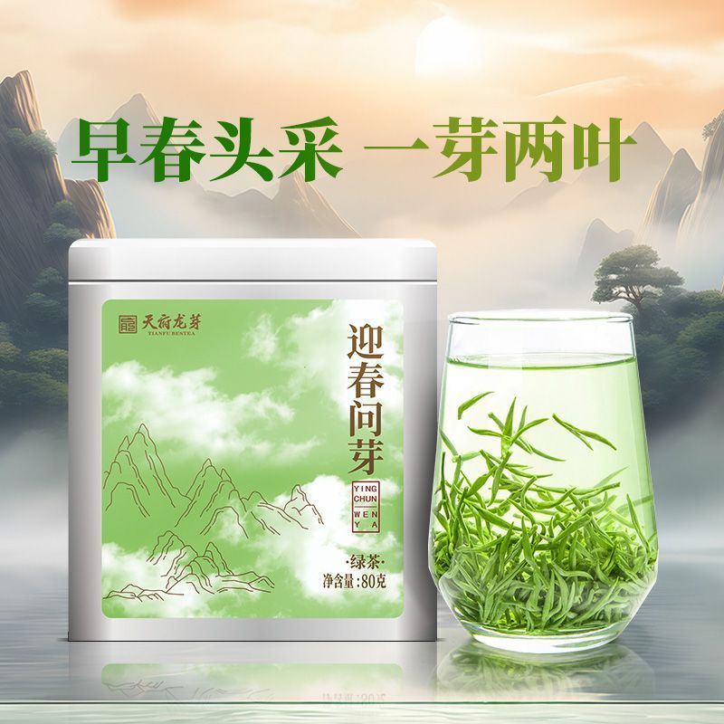 Tianfu Dragon Bud Premium Tender Bud Green Tea Sichuan Mingqian Alpine ...