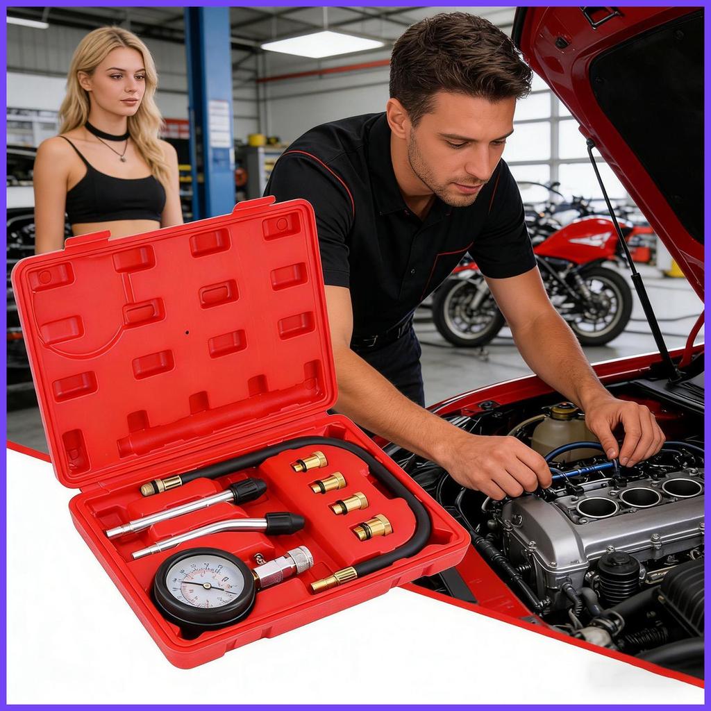 Compression Gauge Multifunctional Portable Meter Car Cylinder Pressure ...