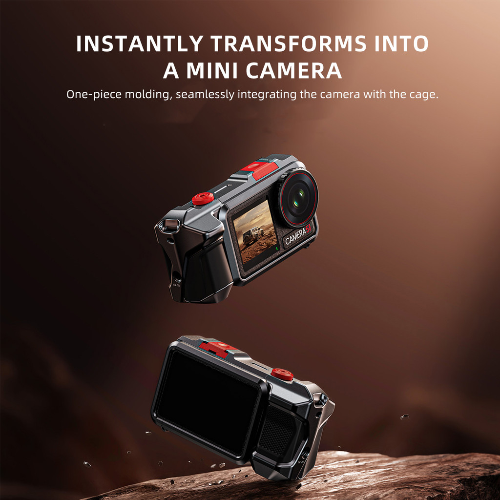 Professional CNC Aluminum Alloy Camera Cage for DJI Action 5 Pro ...