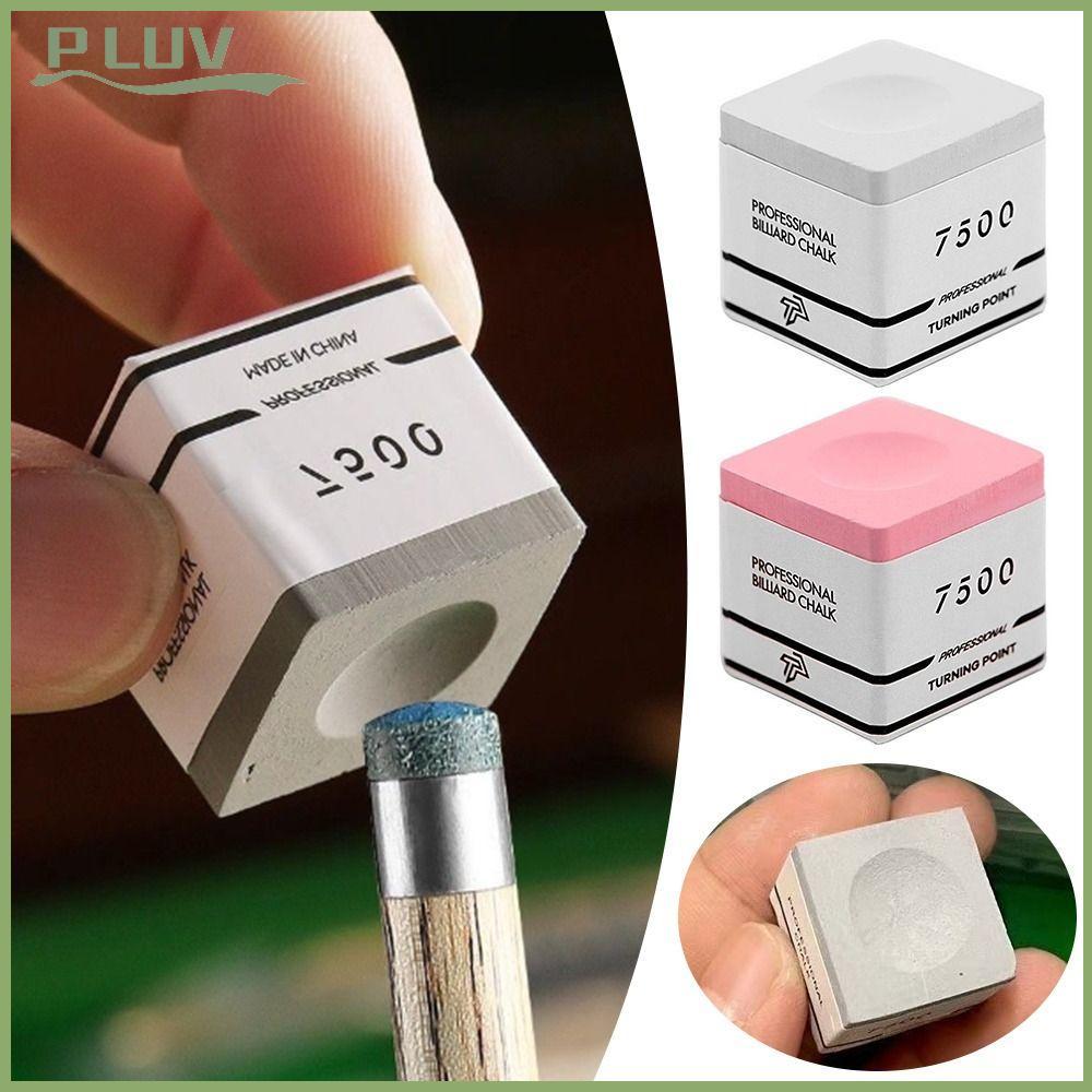 PLUVII Snooker Neutral Pool Chalk, Pink/Grey Square TP7500 Billiard ...