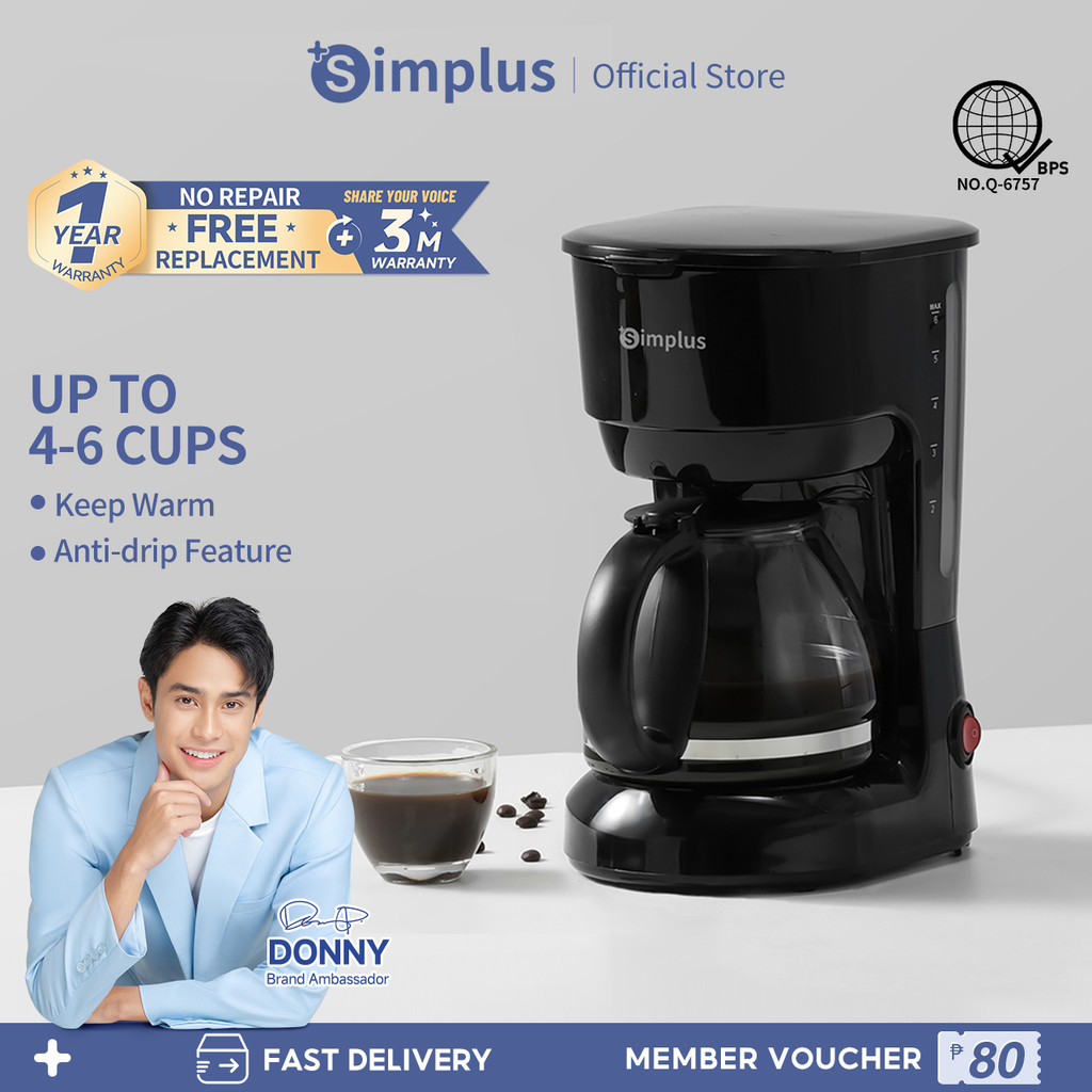 Simplus Coffee Maker Machines Anti Drip Design KFJH011 | Shopee Philippines