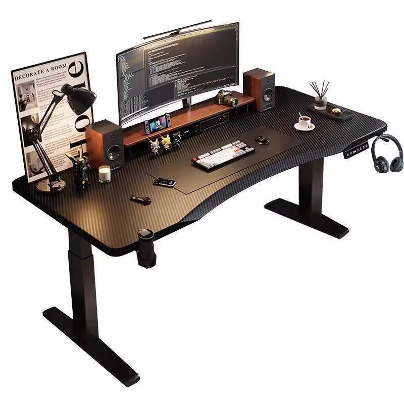BTS Smart Adjustable Computer Desk Gaming Desk Carbon Fiber Electric ...
