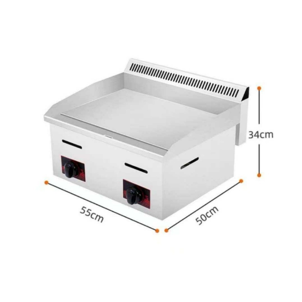 Commercial Double Gas Grill Griddle Machine Burger 21 Inch | Shopee ...