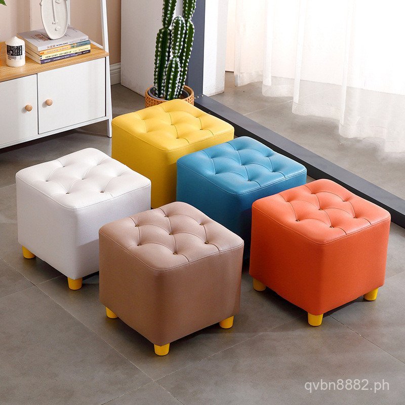 Stool Sofa Solid Wood Small Stool Home Fitting Room Living Room Coffee ...