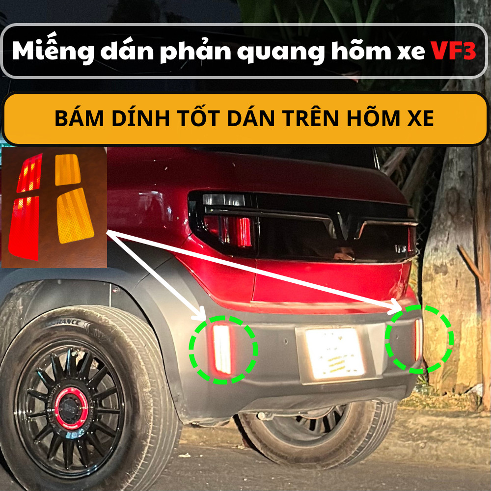 [VINFAST VF3] VF3 reflective sticker is sturdy, stands out at night ...