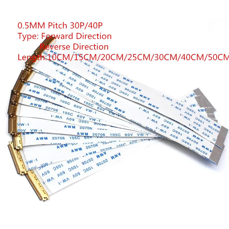 1PCS EDP I-PEX 0.5MM Ribbon Cable AWM 20706 105C 60V VW-1 30 Pin 40 Pin ...