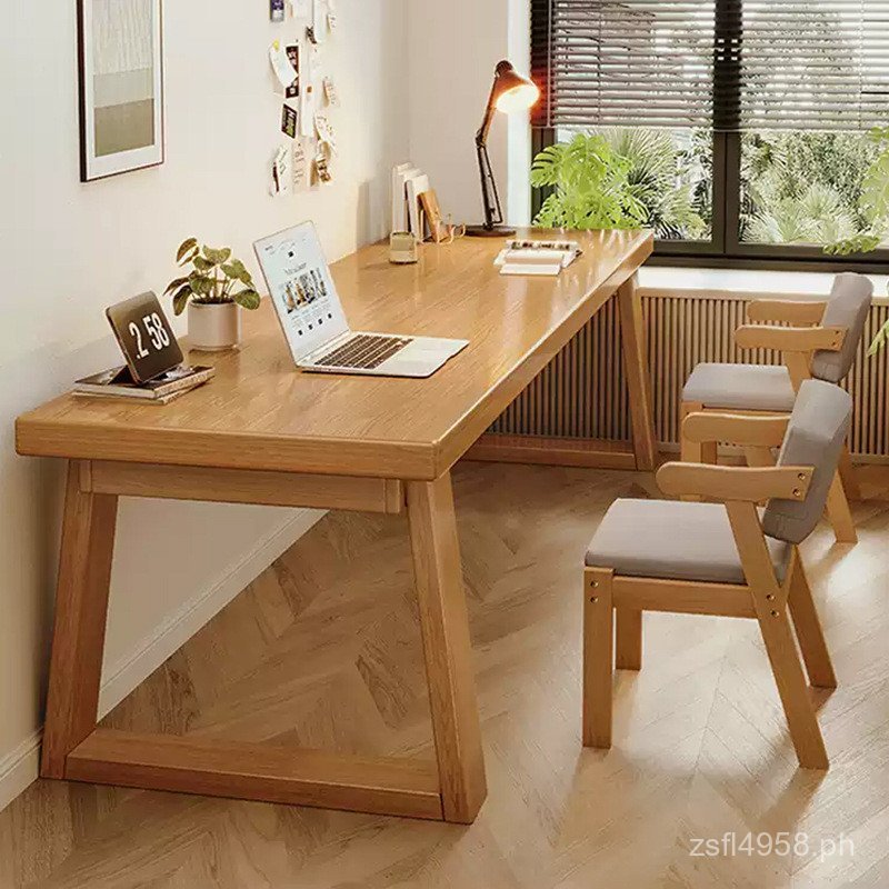 Double Furniture Factory Desk Legs Simple Computer Desk Solid Wood ...