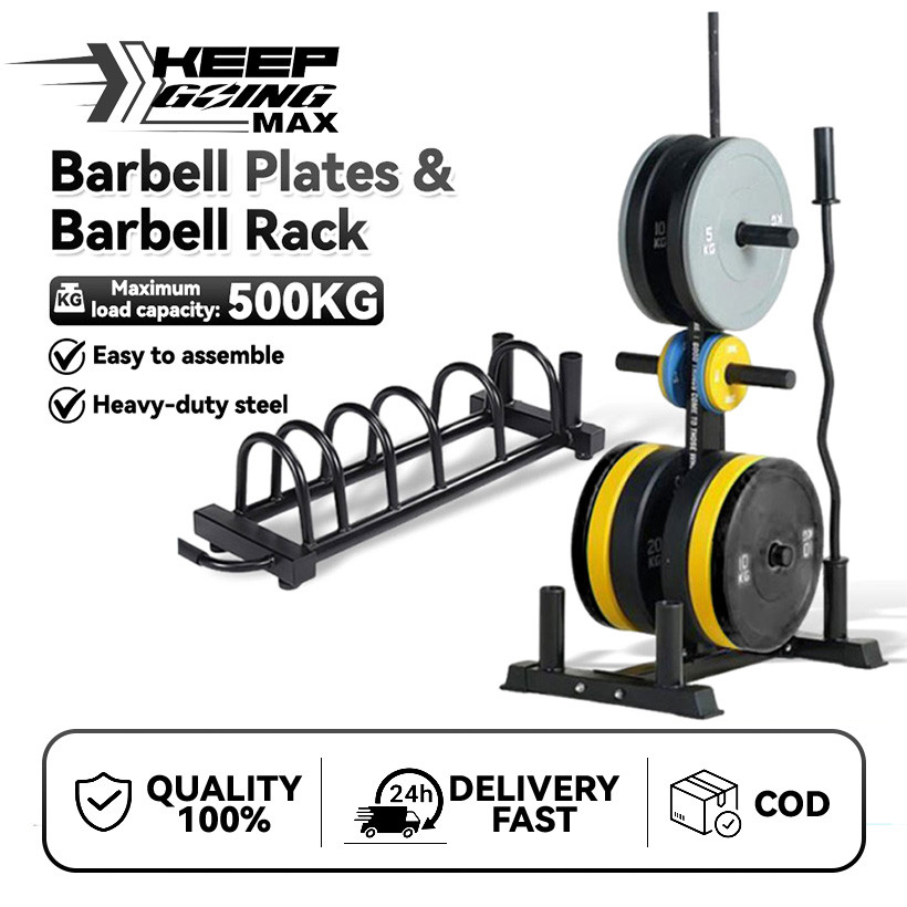 Olympic Plate Tree with Barbell Holder, 2inch 50mm Olympic Plate Rack ...