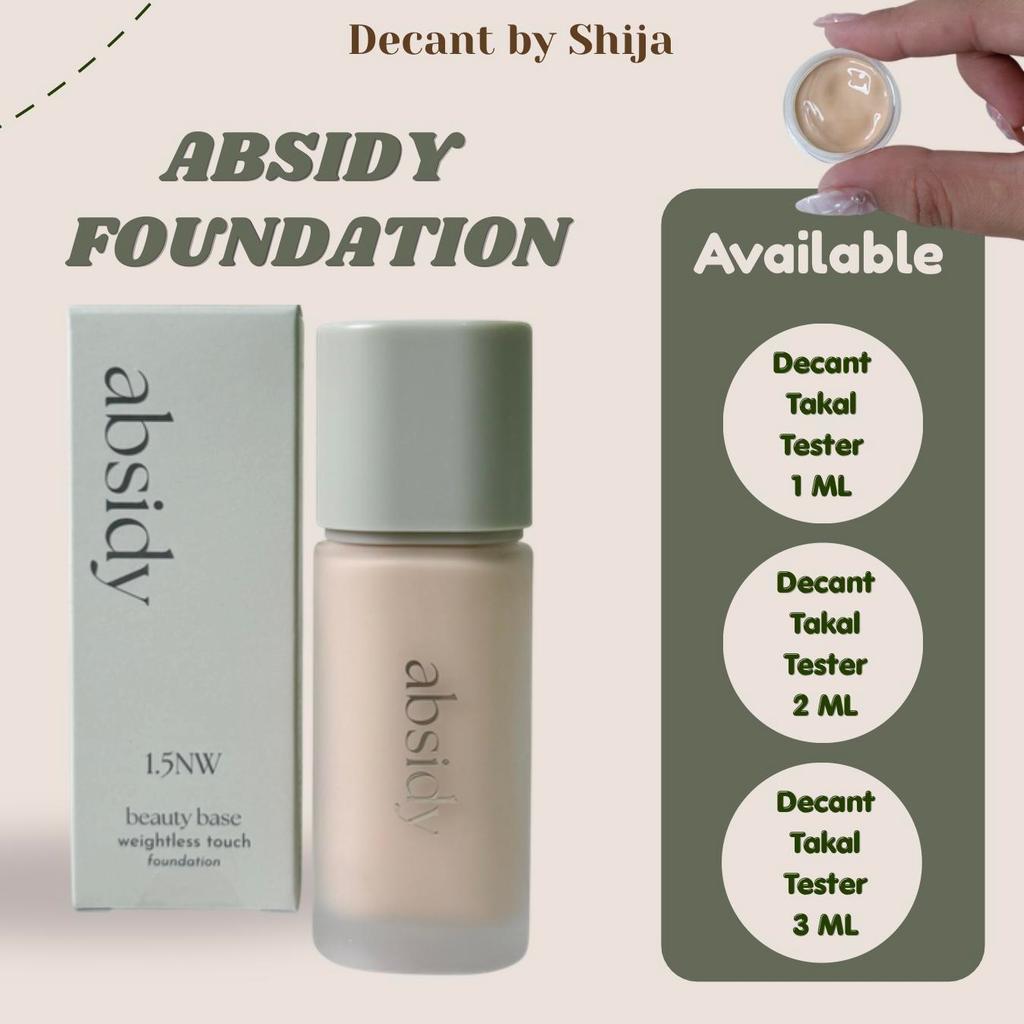 ABSIDY FOUNDATION Decant /Tester/Takal size | Shopee Philippines