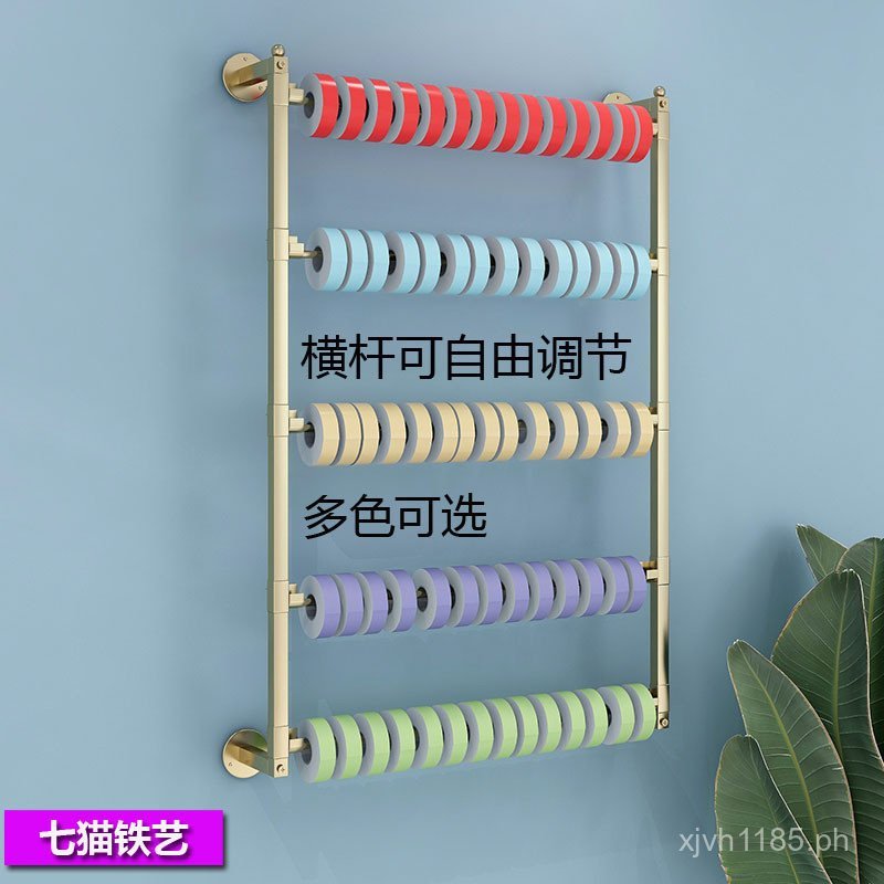 Wall-Mounted Fabric Flower Shop Sample Rack Scarf Silk Scarf Wall ...