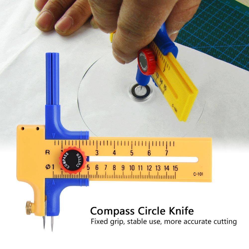 JIWANARCLAY Rotary Paper Trimmer, Adjustable Rotary Compass Circle ...