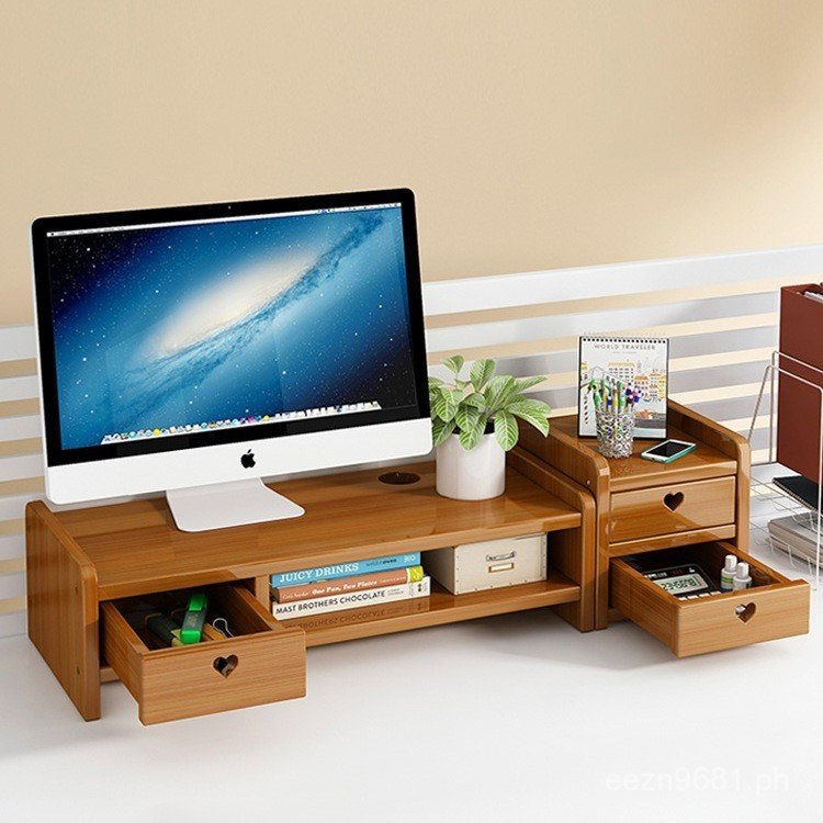 Stand Workstation with Additional Storage Rack Base High Shelf Desktop ...