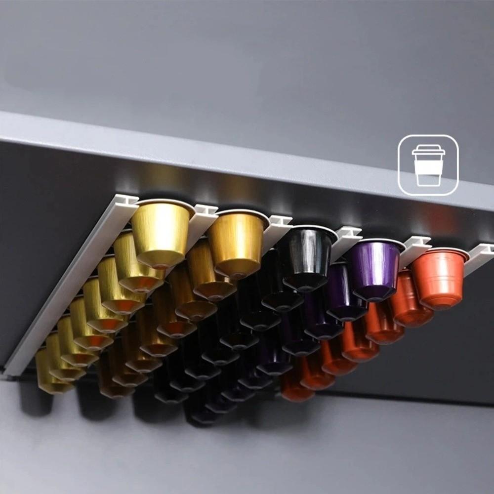 ADAMES Coffee Capsule Rack, Plastic Magnetism Coffee Pod Keepers Strip ...