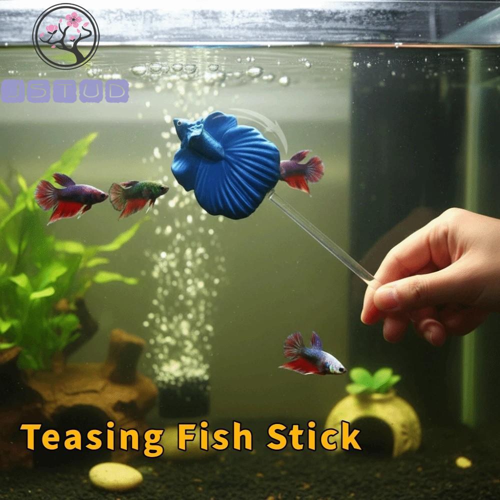JSTUD Teasing Fish Stick, Fish Shaped Long Pole Betta Training Wand ...