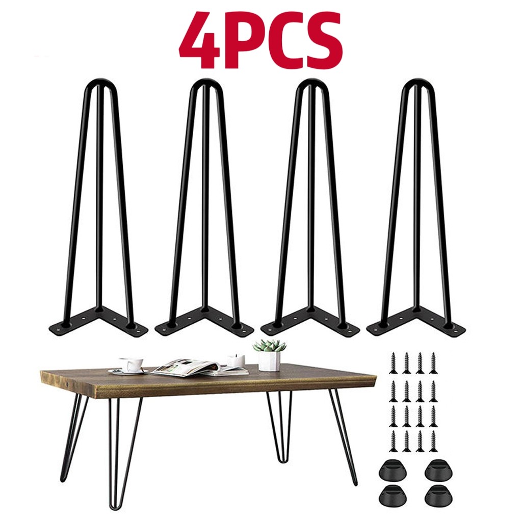 4PCS Hairpin Legs For Table Metal Support Desk Table Legs Furniture ...