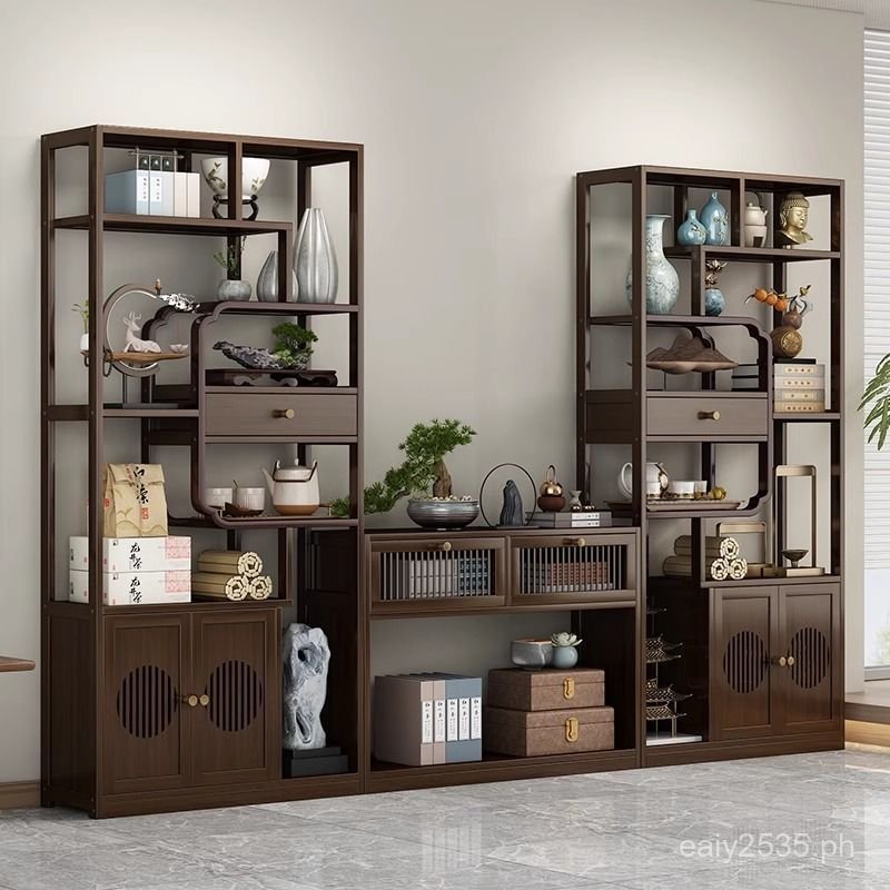 Wall-Mounted Storage Rack Non-Cabinet Chinese Tea Set New Antique Rack ...