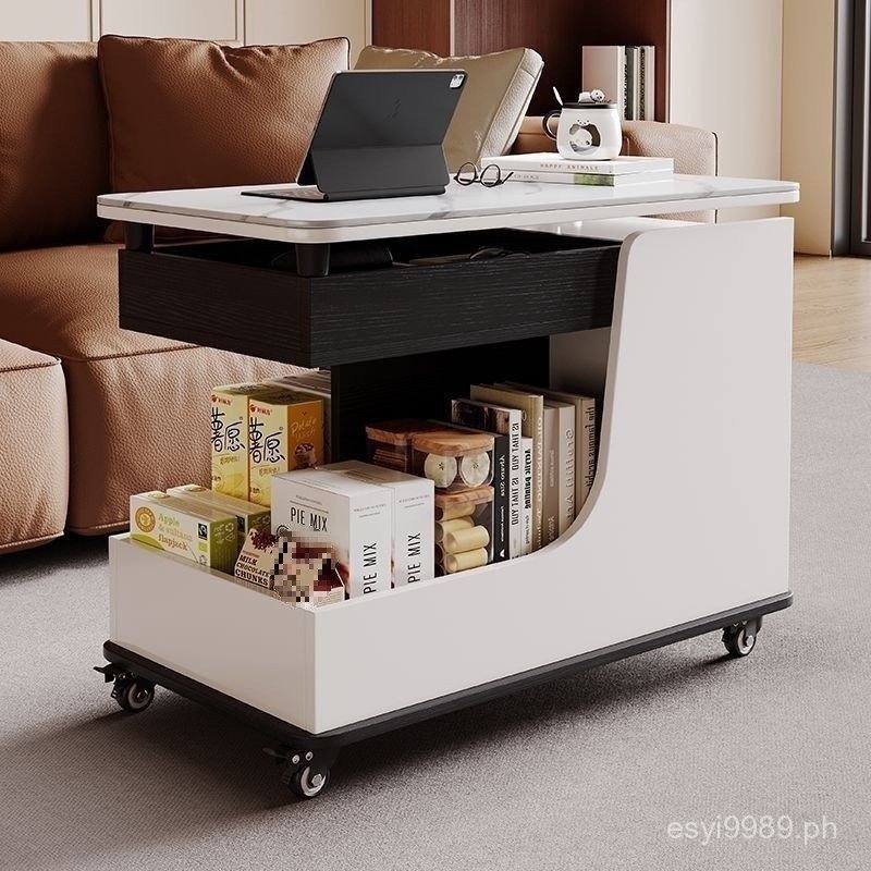 Adjustable Side Cabinet Sofa Cabinet Push-Pull Bedside Table Corner ...