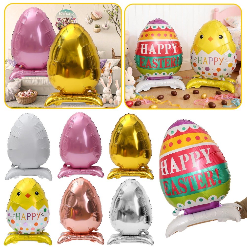 3D Easter Egg-shaped Standing Balloon Cartoon Easter Day Inflation ...