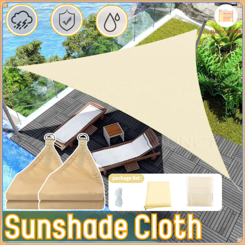 Triangular Sunshade Cloth UV Proof Sun Shade Net Waterproof Camp Pool ...