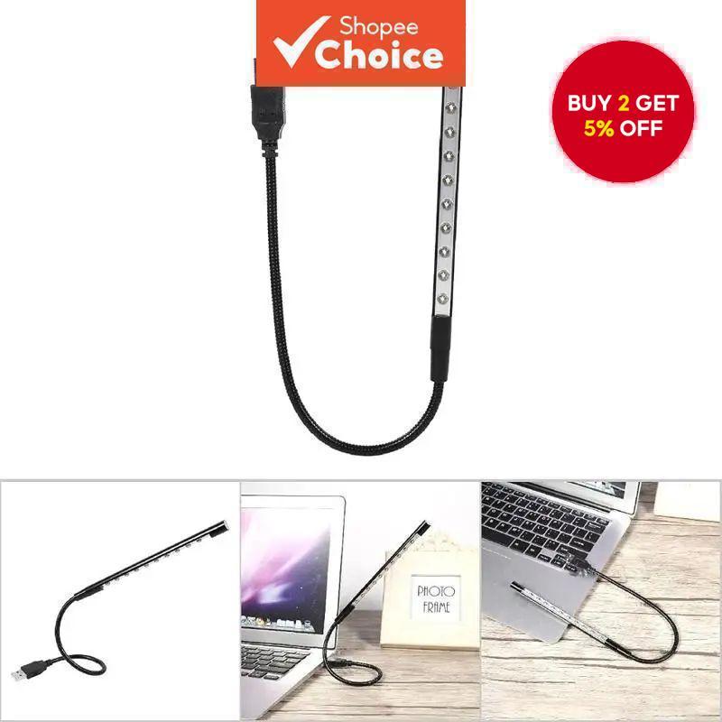USB Gooseneck LED Reading Lamp – 5V Mini Portable Book Light for Laptop ...